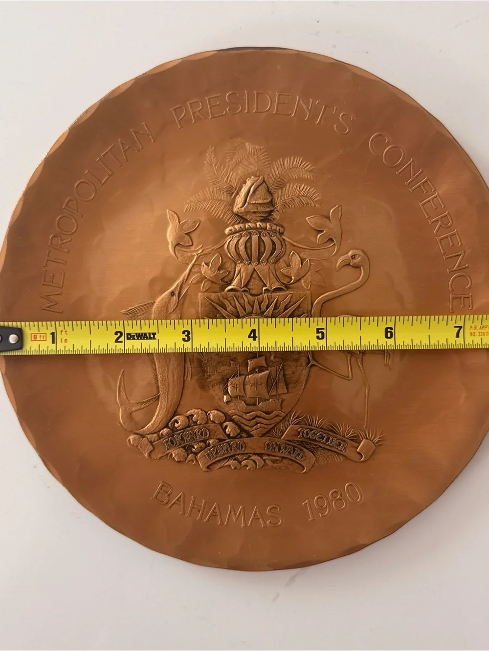 Bronze plate Commemorative 1980 Metropolitan President’s Conference